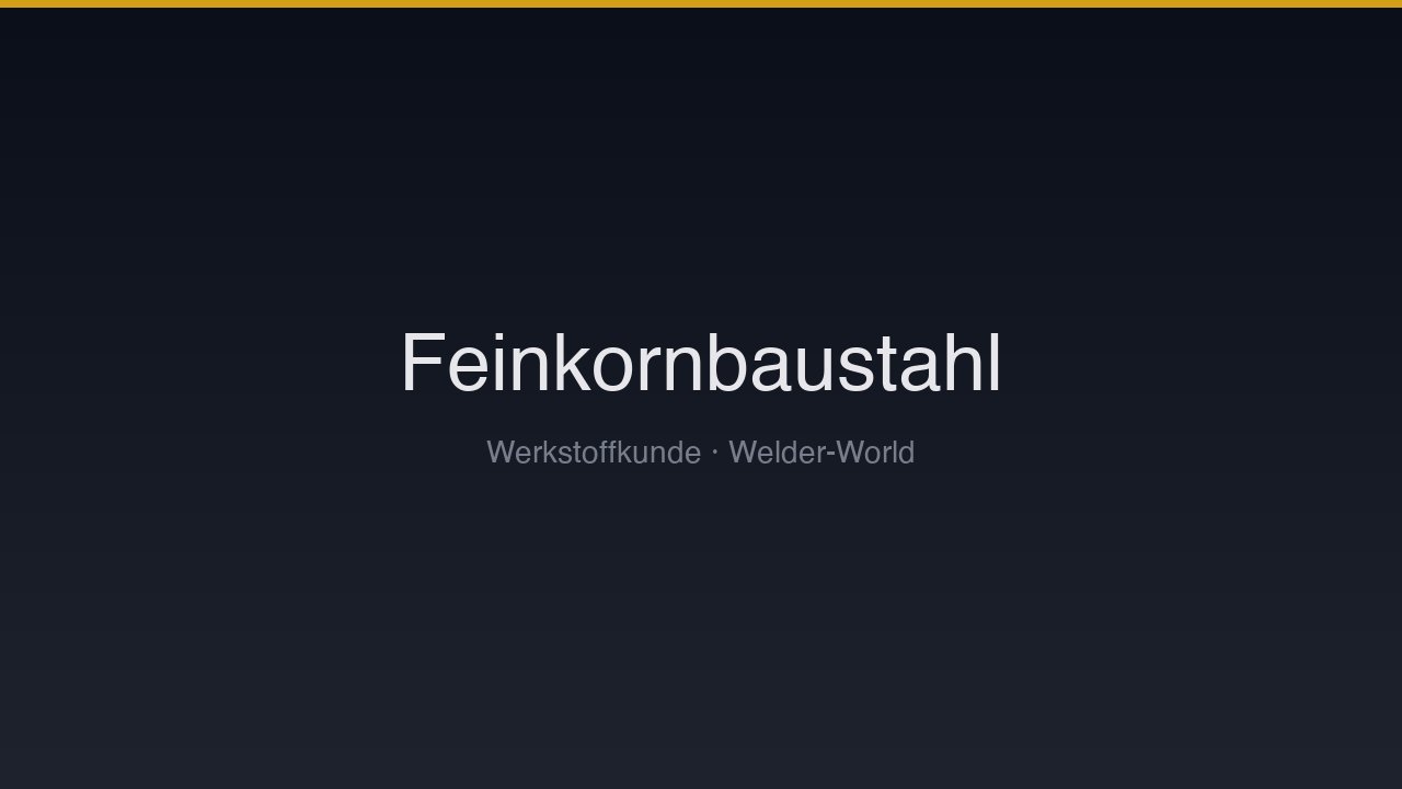 Hochfeste Feinkornbaustähle