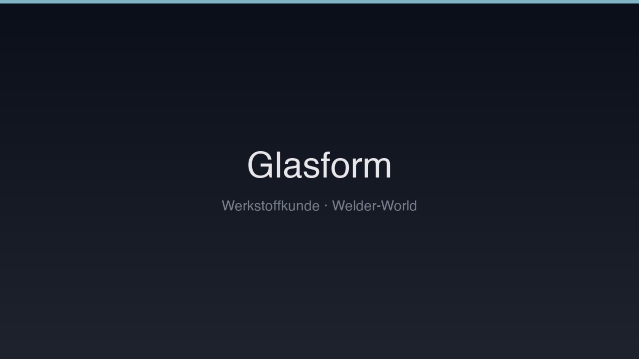 Formenstähle für Glas