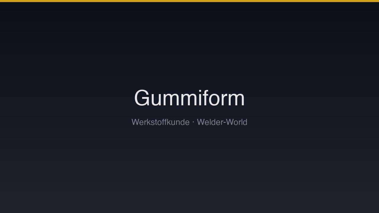 Formenstähle für Gummi & Elastomere