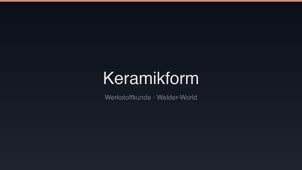 Formenstähle für Keramik