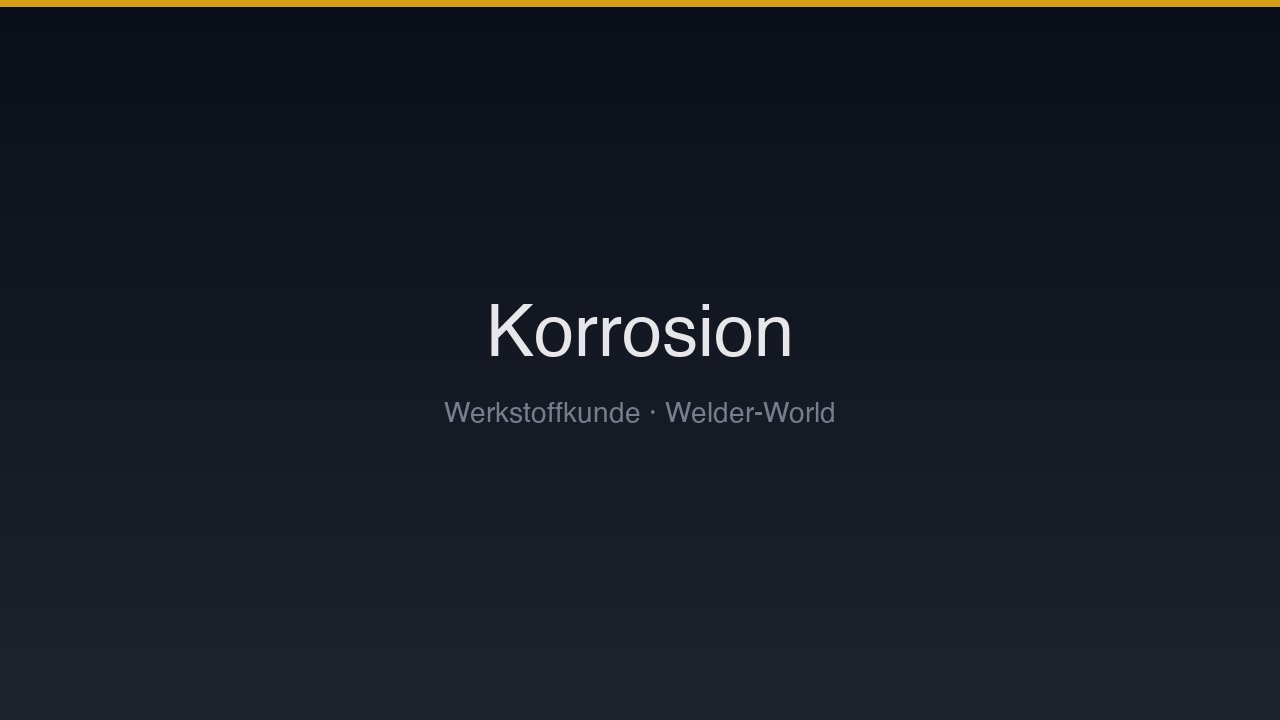 Die Korrosionsarten