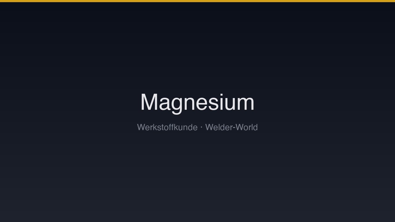 Magnesium & Magnesiumlegierungen