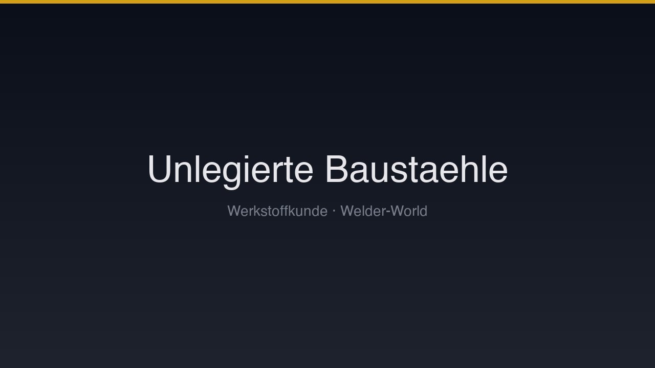 Unlegierte Baustähle