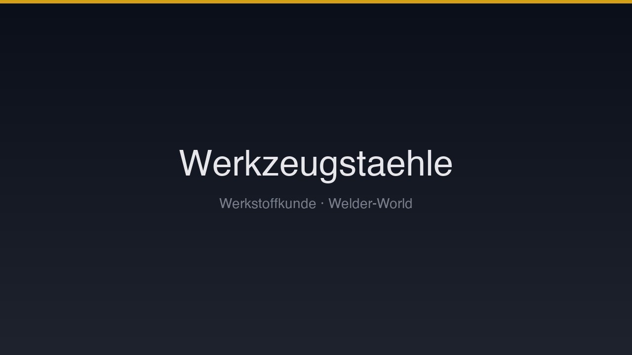 Werkzeugstähle – Überblick